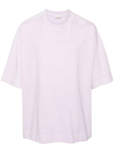 Bavlněné tričko Dries Van Noten fialové