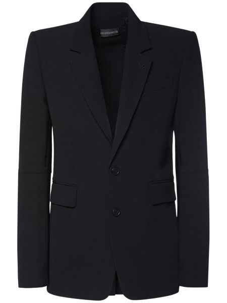 Chaqueta de lana de viscosa Ann Demeulemeester negro