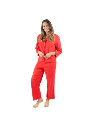 Фланелевая пижама Leveret красная