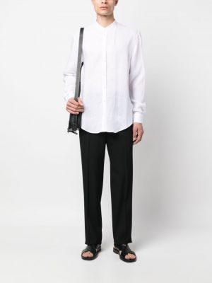 Lininė marškiniai Emporio Armani balta