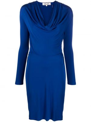 Drapované šaty jersey Dvf Diane Von Furstenberg modré