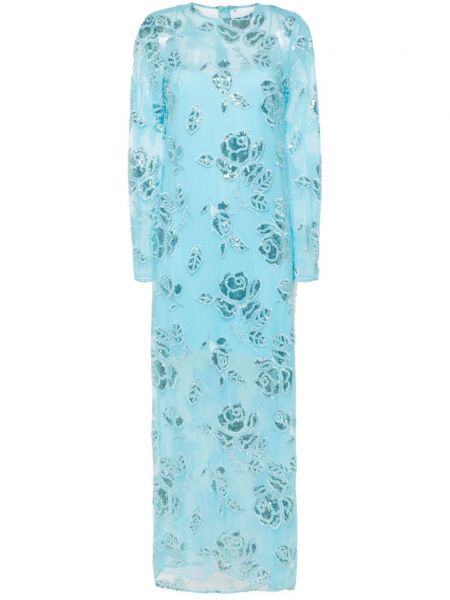 Ravna haljina s vezom s cvjetnim printom Rotate Birger Christensen