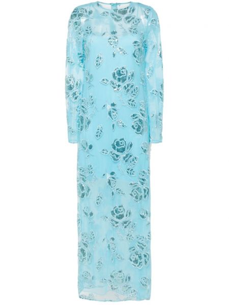 Rochie dreaptă cu broderie cu model floral Rotate Birger Christensen