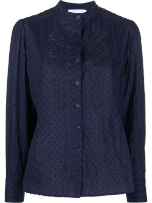 Bluza s cvetličnim vzorcem See By Chloe modra