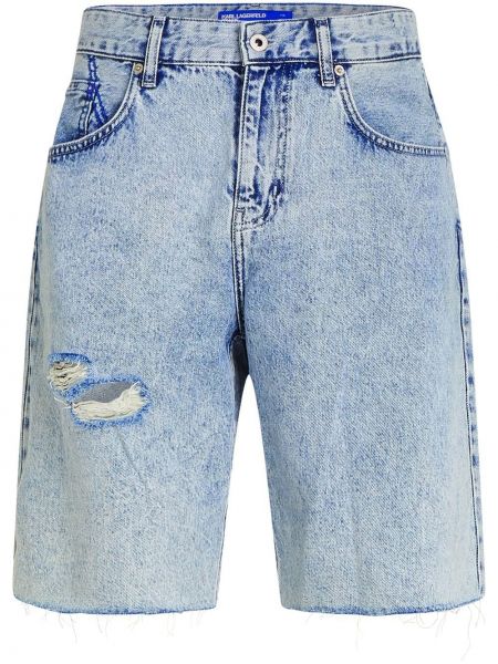 Laia lõikega teksariidest lühikesed püksid distressed Karl Lagerfeld Jeans