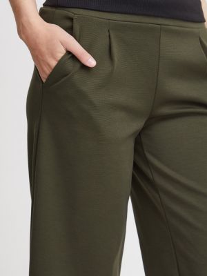 Pantaloni plissettati Ichi verde