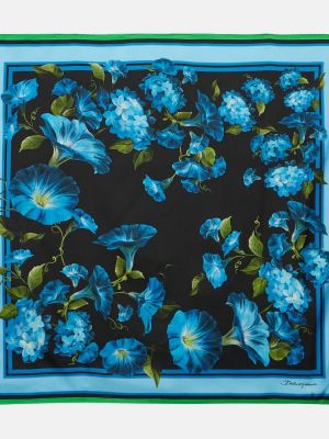 Pañuelo de seda con estampado Dolce&gabbana azul