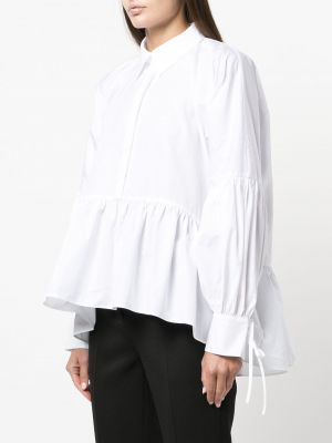 Peplum bavlněná košile Cecilie Bahnsen bílá