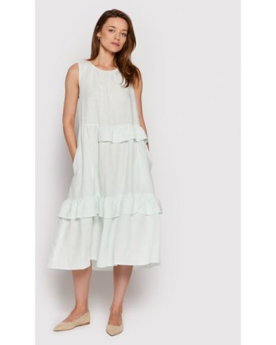Cappellini Nyári ruha M02302T0 01617 Zöld Relaxed Fit