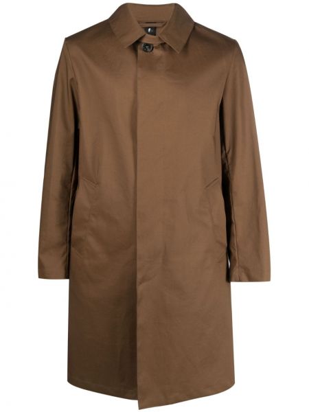 Manteau en coton imperméable Mackintosh marron