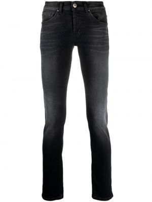 Jeansy skinny z niską talią bawełniane Dondup czarne