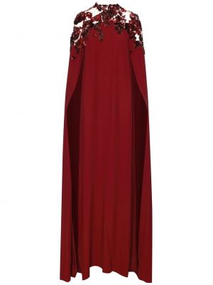Вечерна рокля с пайети Oscar De La Renta червено