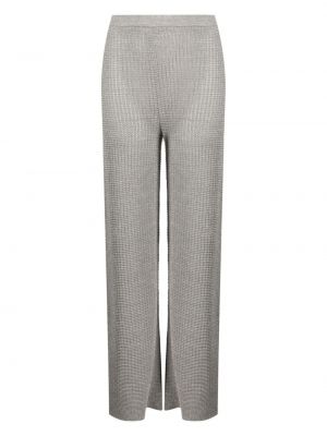 Pantaloni a vita alta a righe Solid & Striped argento