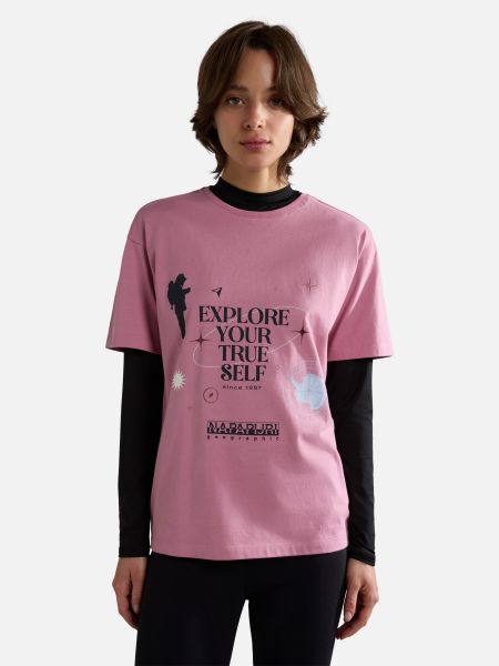 Розовая футболка Napapijri