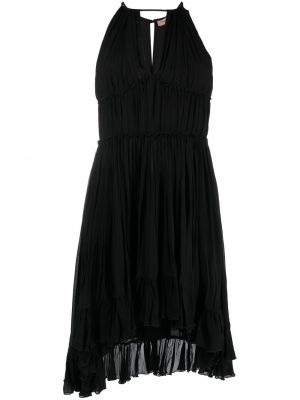 Платье мини плиссированное Twinset, черное