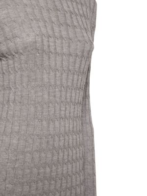 Sweter wełniany Max Mara szary