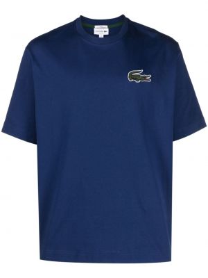 Tricou din bumbac Lacoste albastru