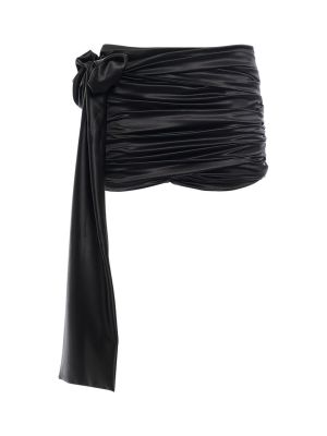 Fustă mini din satin de mătase Dolce & Gabbana negru