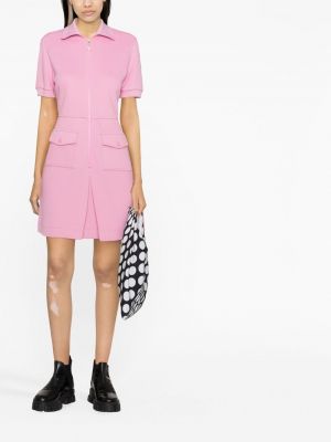 Mini kleita ar rāvējslēdzēju Moncler rozā