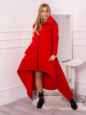 Kabát na zips Kesi červená