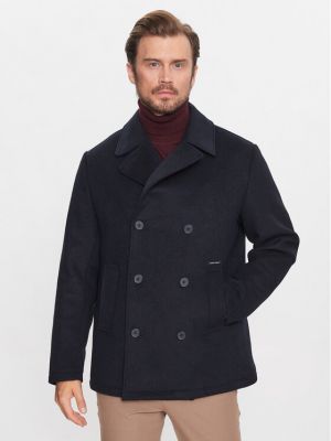 Vlnený priliehavý kabát Armani Exchange