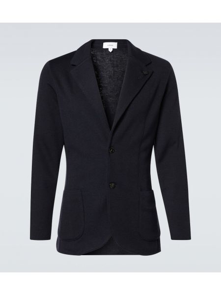 Kaschmir silke ull blazer Lardini blå