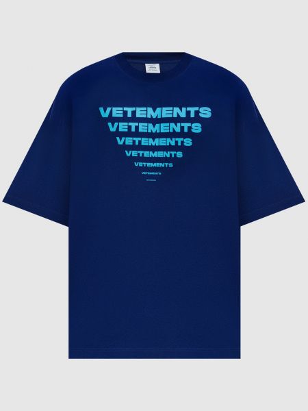 Фиолетовая футболка с принтом Vetements