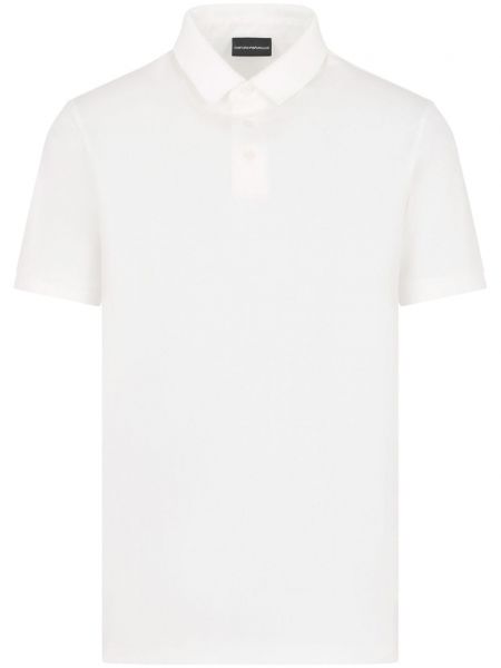 Poloshirt med broderier Emporio Armani hvid