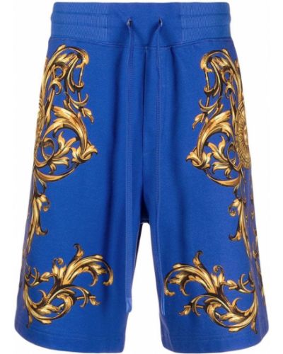 Trykt jeans-shorts Versace Jeans Couture blå