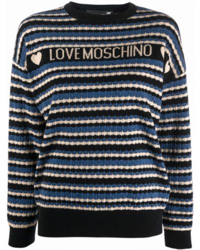 Jersey a rayas de tela jersey Love Moschino azul