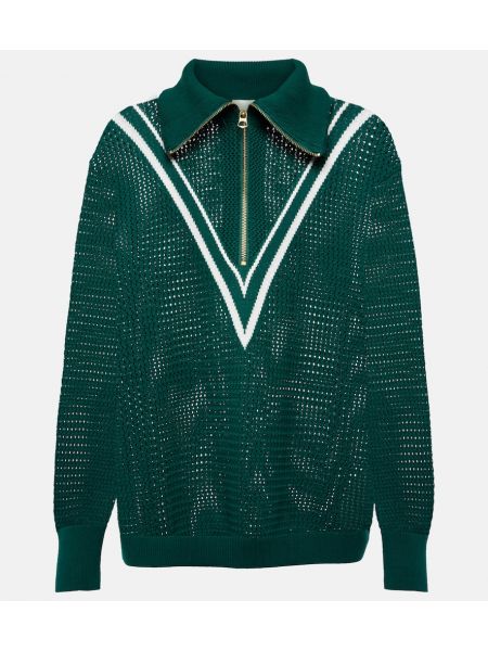 Kokvilnas džemperis Varley zaļš