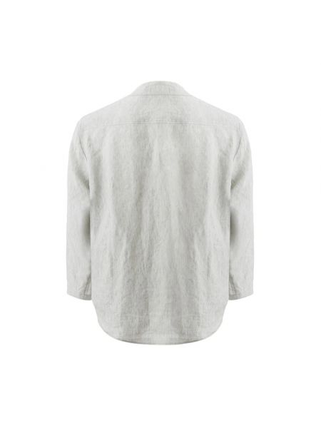 Camisa de lino Emporio Armani gris