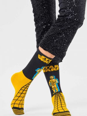 Nogavice z zvezdico Happy Socks rumena