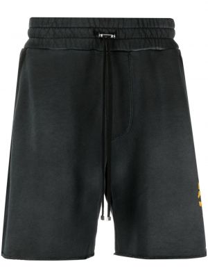 Shorts de sport en coton à imprimé Amiri noir