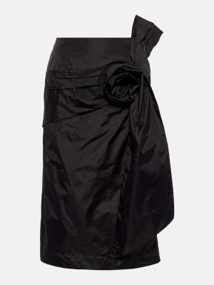 Falda midi ajustada con apliques Simone Rocha negro