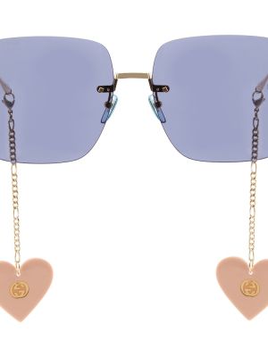 Oversized slnečné okuliare Gucci fialová