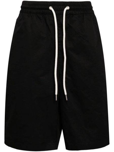 Bombažne kratke hlače z vezenjem Five Cm črna