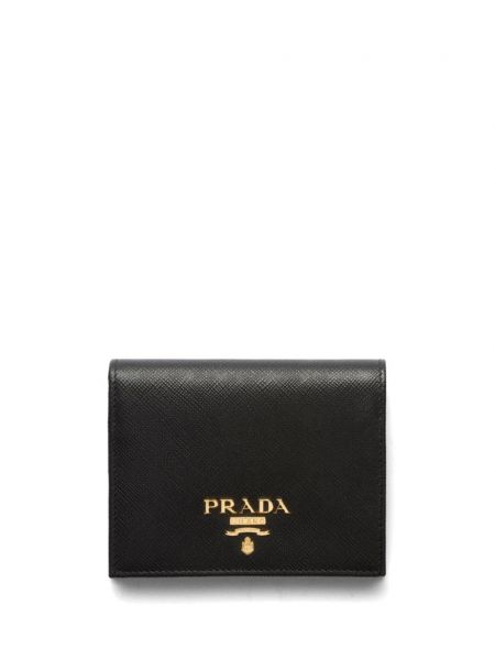 Portefeuille en cuir à imprimé Prada