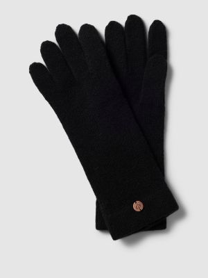 Czarne rękawiczki z kaszmiru Fraas
