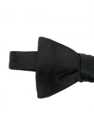 Jedwabny krawat z kokardką Maison Margiela czarny