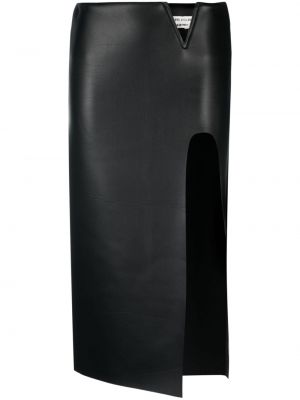 Kožená sukňa Alessandro Vigilante čierna