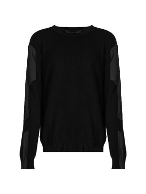 Klasický nylonový priliehavý sveter Les Hommes čierna