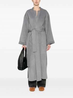 Vlněný kabát By Malene Birger šedý