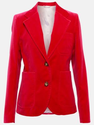 Sametové sako Victoria Beckham růžové