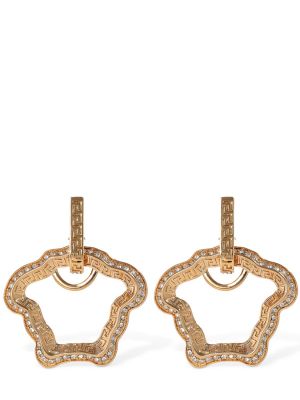 Pendientes de cristal Versace dorado