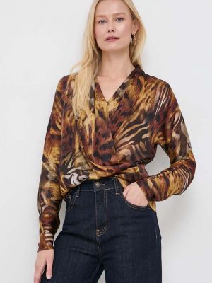 Bluza s printom Marciano Guess smeđa