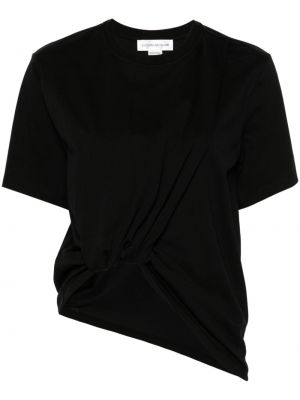 Памучна тениска Victoria Beckham черно