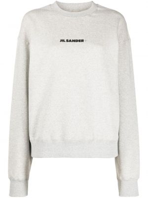 Sweatshirt aus baumwoll mit print Jil Sander grau