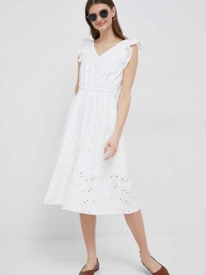 Pamučna mini haljina Ps Paul Smith bijela