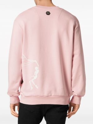 Sweatshirt aus baumwoll mit print Philipp Plein pink